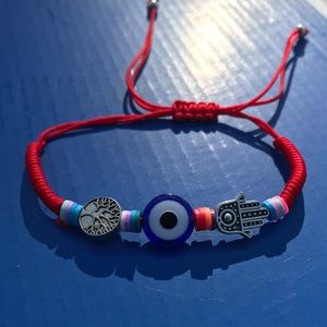 Eye Of Protection/Tree Of Life Bracelet. (Red)